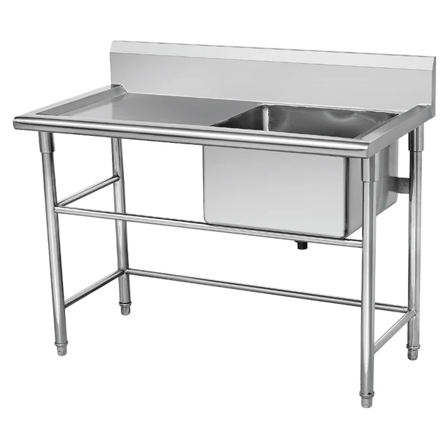 2022 #304 #201 Stainless Steel Commercial Restaurant Kitchen Work Table Sink