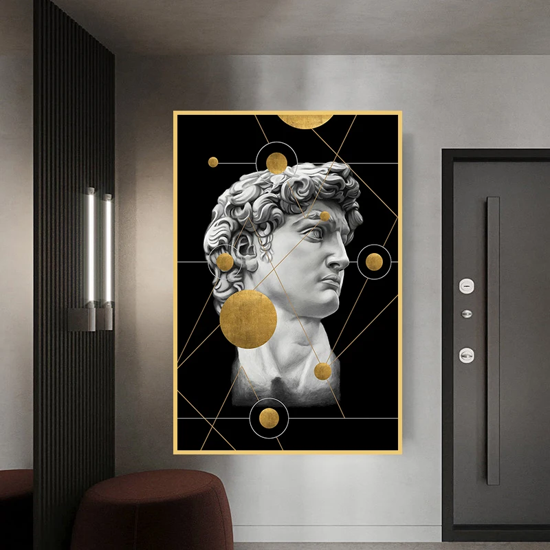 Home Decor Canvas The David of Michelangelo Printed Statue Poster Painting Modern Wall Art HD Pictures for Living Room Modular