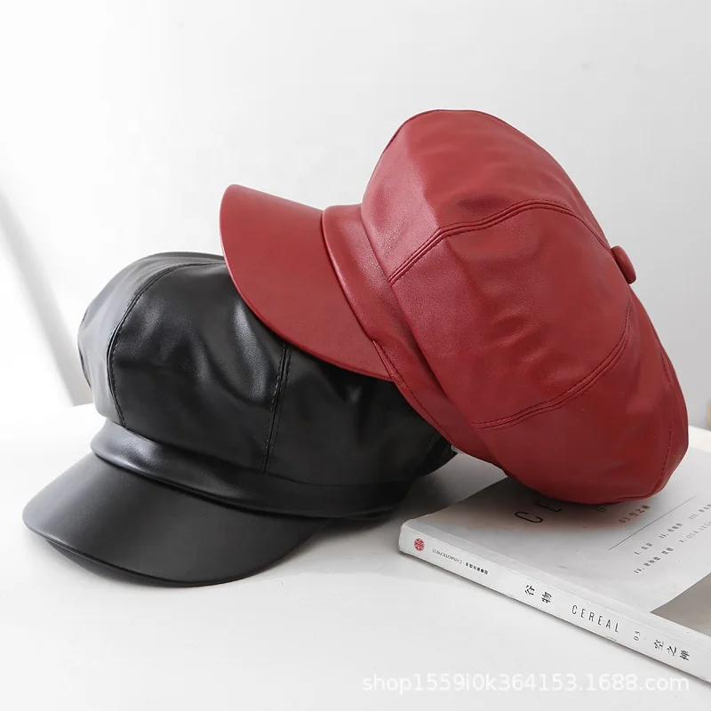 
 Фабричная Высококачественная кожаная кепка газетчика, плоская кепка из плюща для женщин  