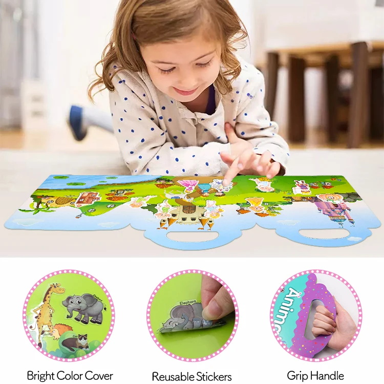 Wholesale Cute Cartoon Sticker Book Anime Animal Custom Puffy Jelly Fun Craft for Cups Scrapbooks Planners Gifts and Rewards