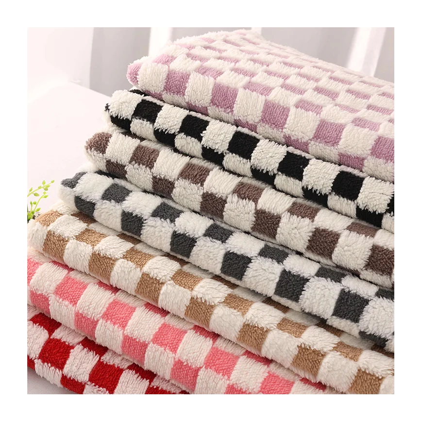 Recycled 100% soft cotton prints fabrics Shu velveteen Sherpa cotton fabrics for clothing for home Blanket Textile