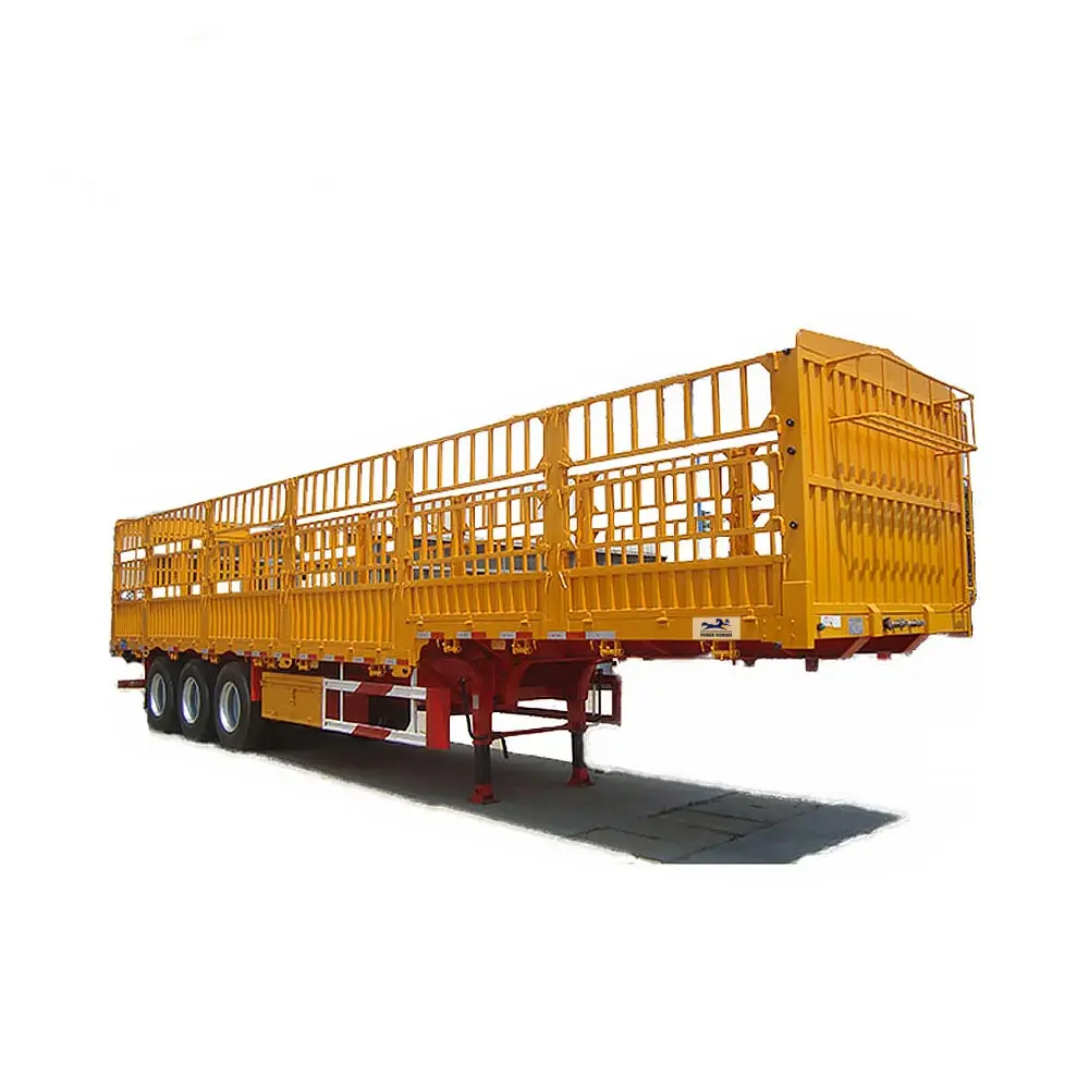 40ft 3 Axles Straight Beam Stake/Fence Semi Trailer for Transporting Agricultural Cargo