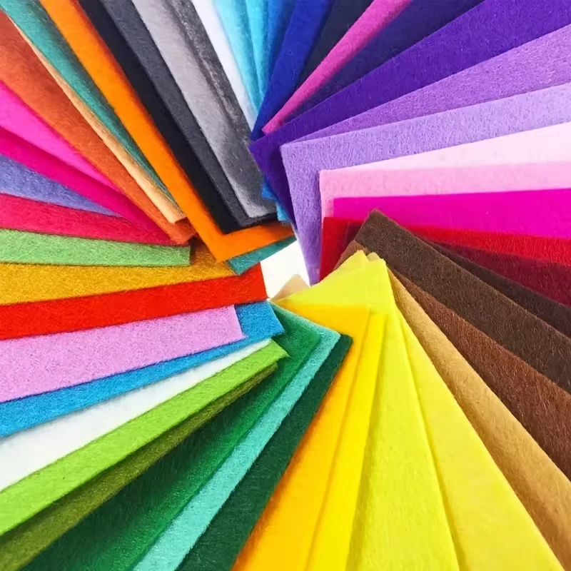 needled non woven fabric 2mm 3mm 4mm 5mm 6mm 8mm colored felt fleece rolls Recycled PET Polyester for DIY handbag craft Sewing