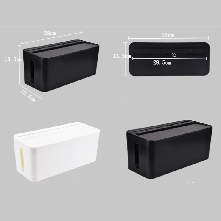 Cable Management Cord Organizer Kit Cover Conceal Hide Wire Plug Box