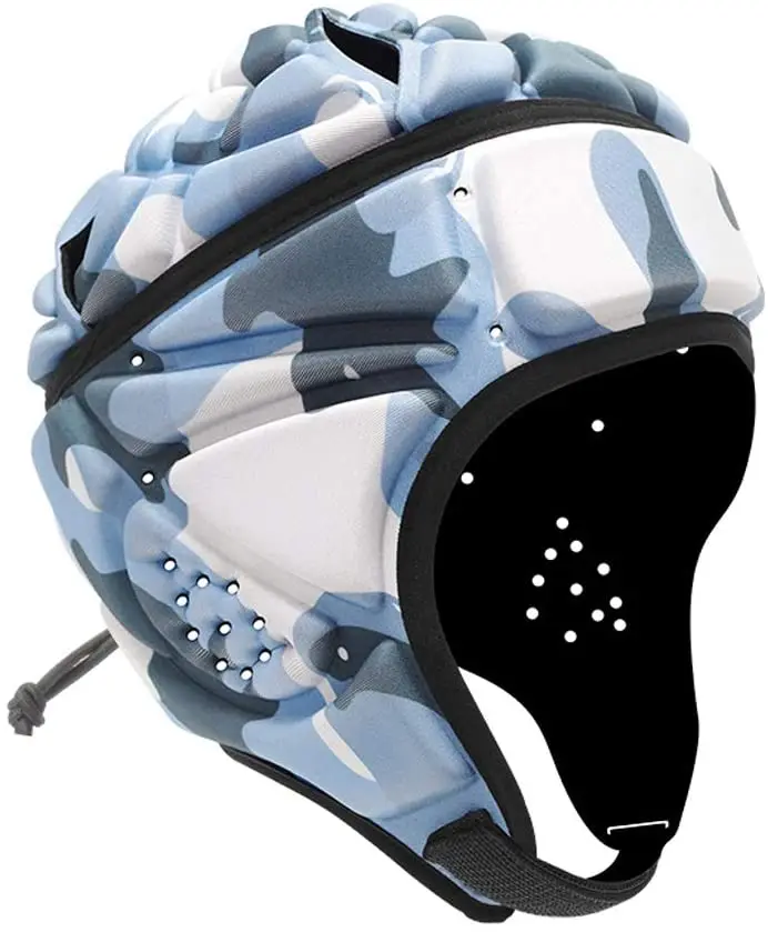 Adult Large Air Rugby Football Helmet ABS Scrum Soft Adjustable Safety Protective Cycling Baseball Boxing Summer Winter