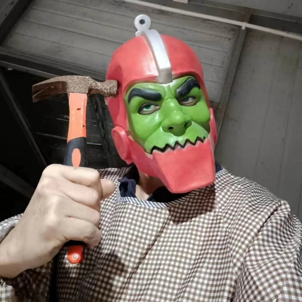 1pc Trap Jaw Play Headgear Latex Mask Masquerade Masters Of The Universe Mask Halloween Costume Party Costume Prop