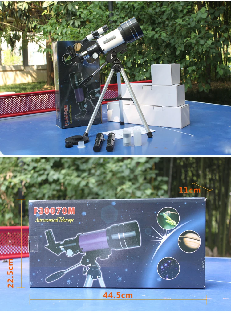 Astronomical Telescope F30070 150X Zoom HD Outdoor Monocular With Tripod For Children Observation Scope Gift