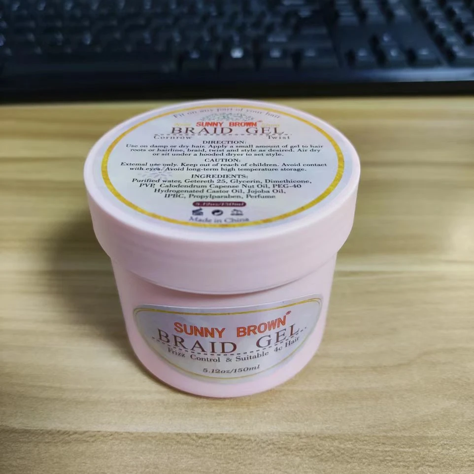 Custom logo extra hold braid glaze private label conditioning shining hair braid gel