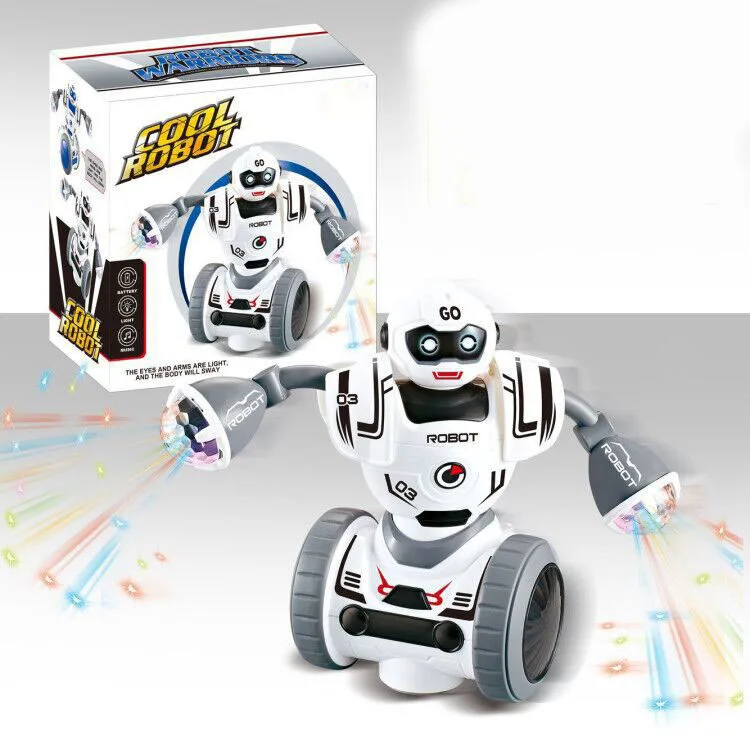 Battery operated Bump&go Versus music robot with music 2 colors mixed