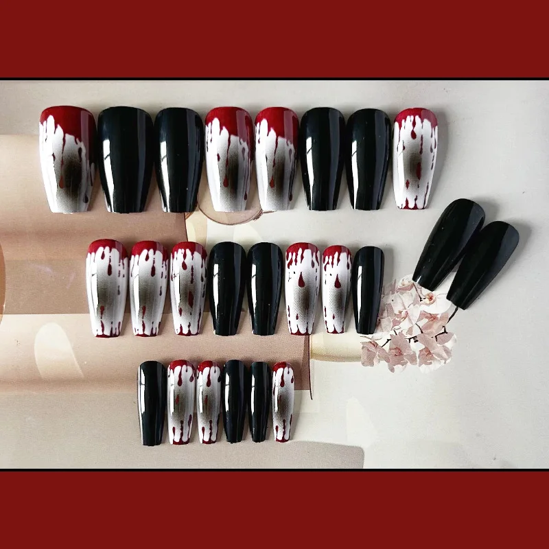 Halloween Blood Drop Wear Nail cheek Black nail patch nail art piece