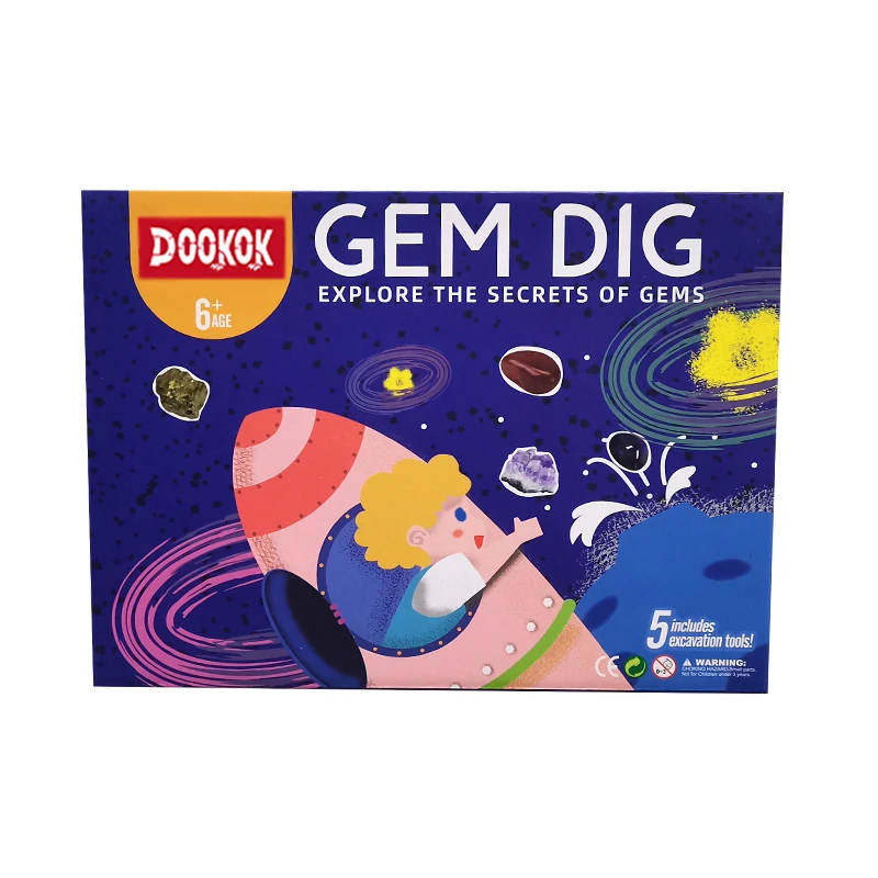 K6607 Wholesale Educational Toy Child Excavation Gem Dig Kit Science Kits