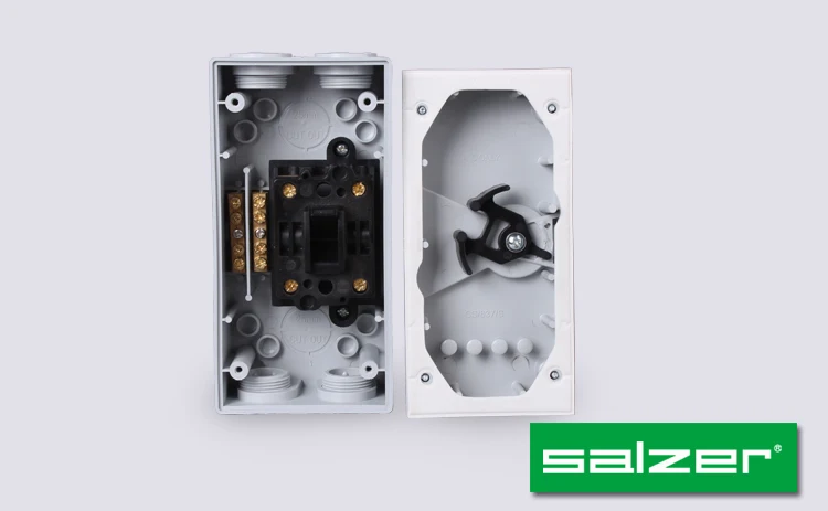 Salzer enclosed Isolator switch IP66 SAD1-235  35A ON-OFF on load 20A to 63A 1 pole to 4 pole  440VAC High quality