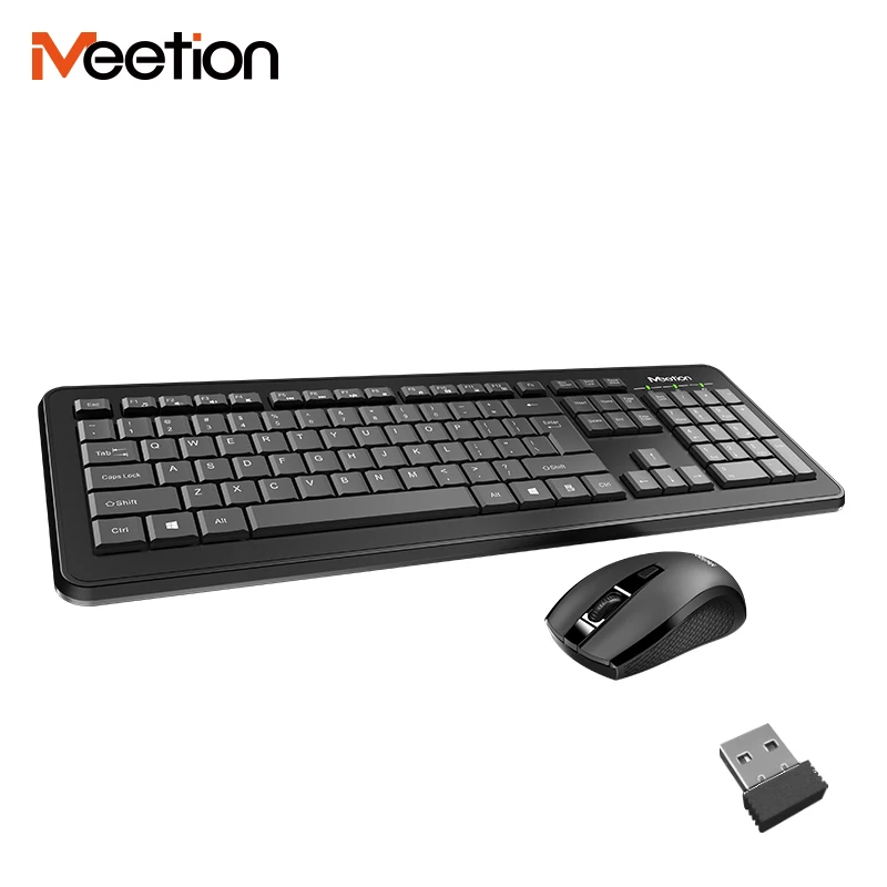 Meeetion MT-C4120 High-Quality Ergonomic Keyboard and Mouse Combo Wholesale Office 2.4G USB Wireless Keyboard Mouse Set