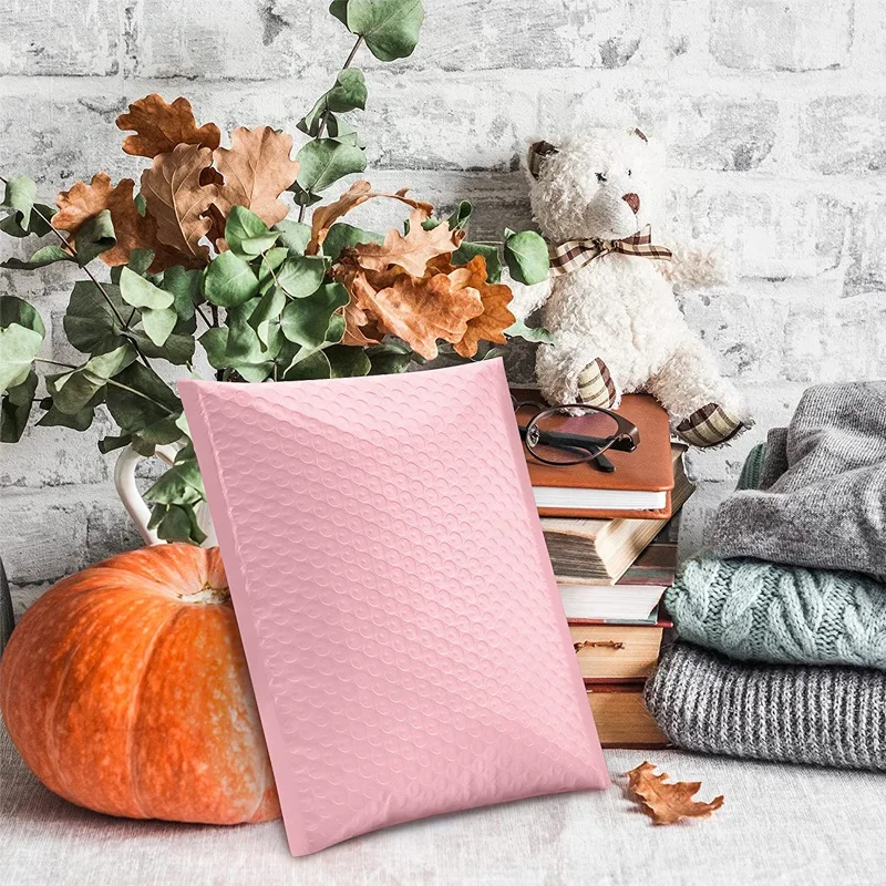 Shipping Mailing Bag Envelopes Custom Logo Oversize Letter Bubble Mailers Pink Poly Bubble Mailers