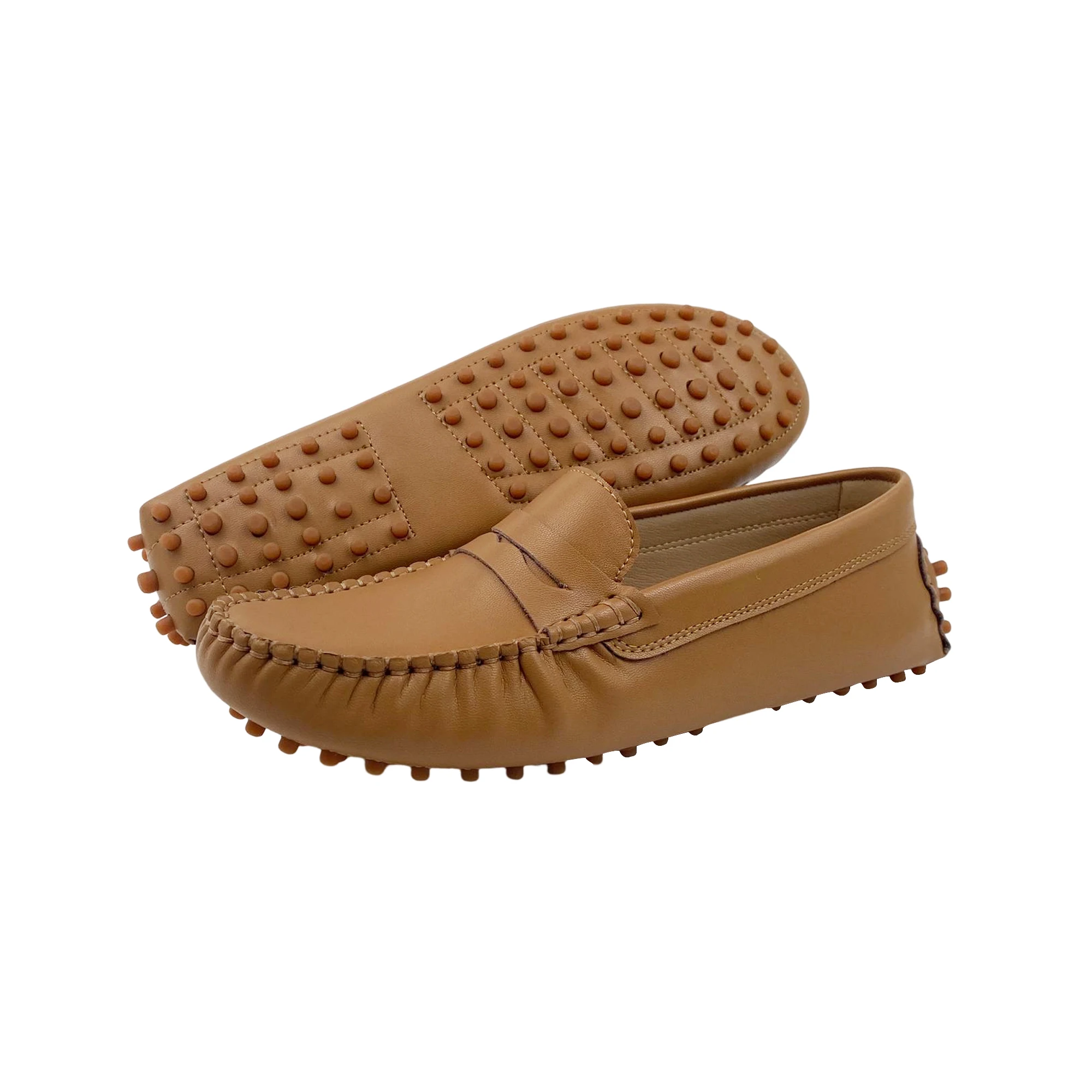 2023 New Trend Casual Leather White Flat Student Shoes mocassin shoes for men