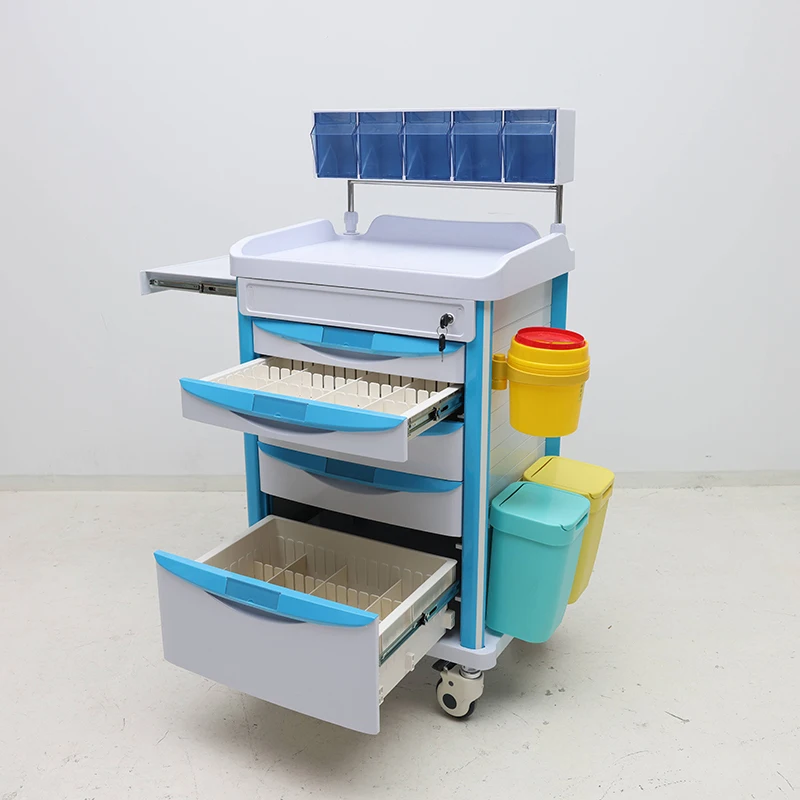Hot sale eco-friendly patient emergency care cart portable medical ICU emergency trolley