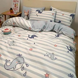 Net red style plus velvet cotton hotel bedsheet set cotton bedding duvet quilt