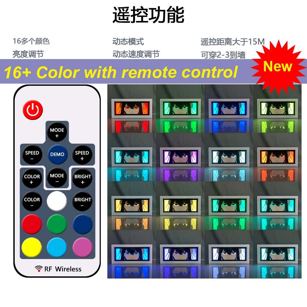 120 design High Quality RGB 3D Anime Paper Sculpture Crafts Night LED lamp light box with Remote Control for decoration