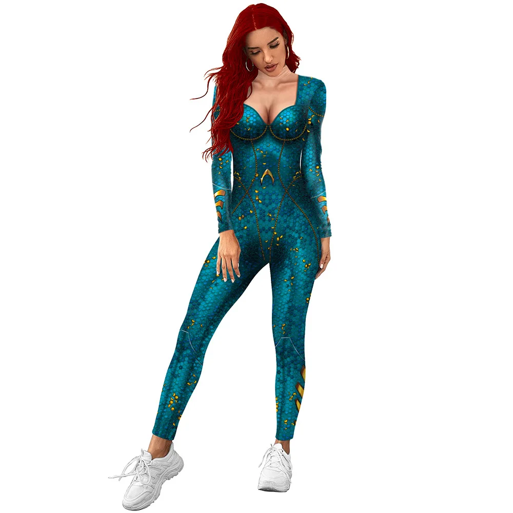 2020 Newest halloween adult onesie Sequins Queen of the Sea costume halloween outfits