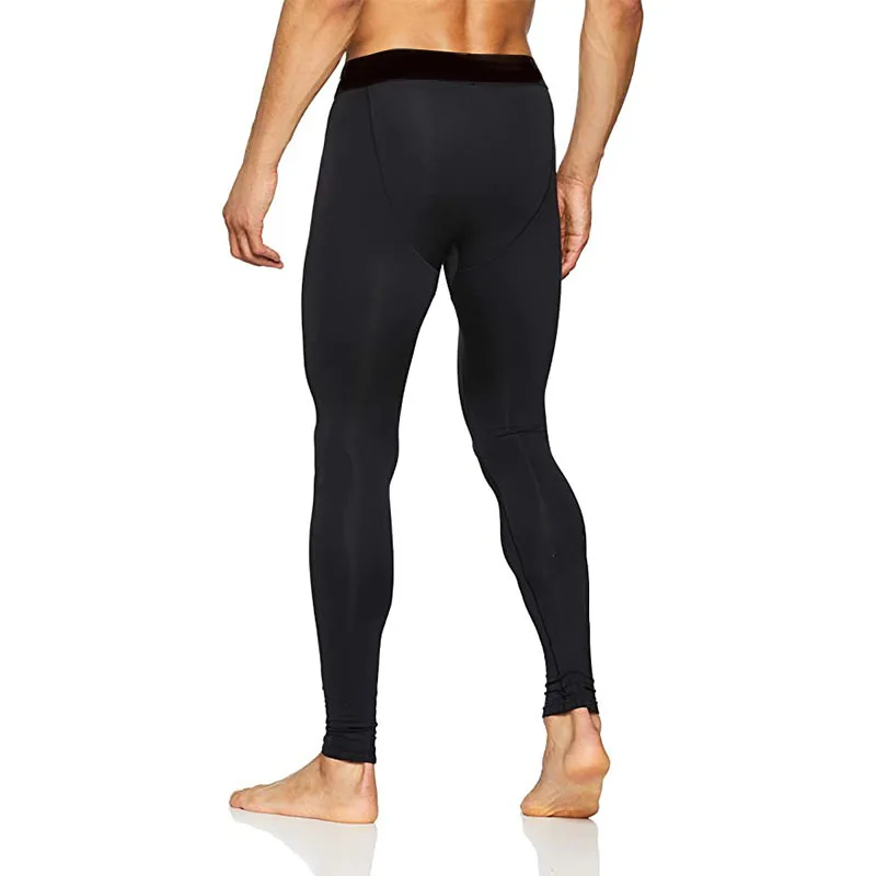 custom logo high quality men blank solid gym workout sports basketball spandex white skin tights compression leggings