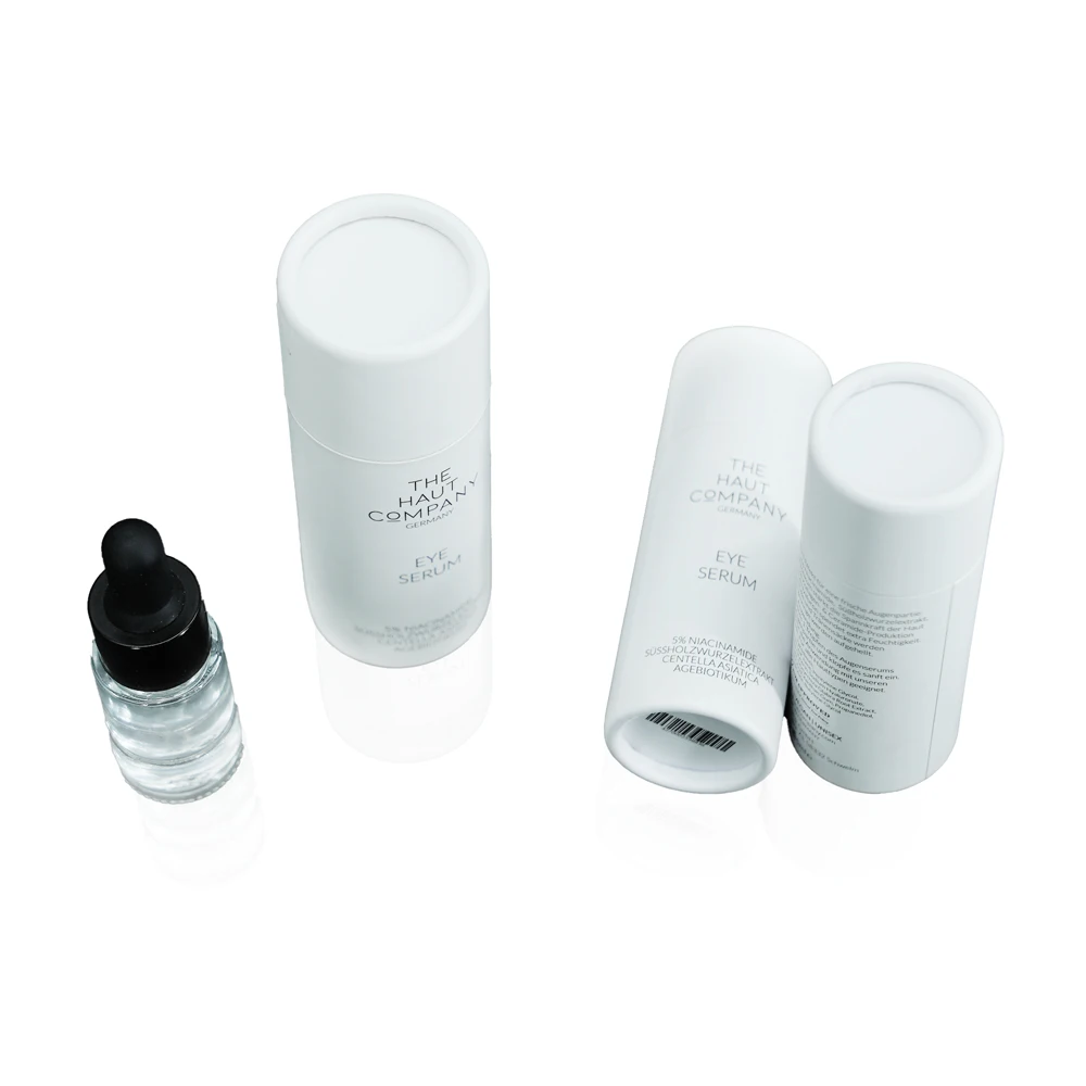 Custom White Cosmetic Paper Tube for Packaging Custom Eco-Friendly Round Cardboard Packaging Cylinder Tube