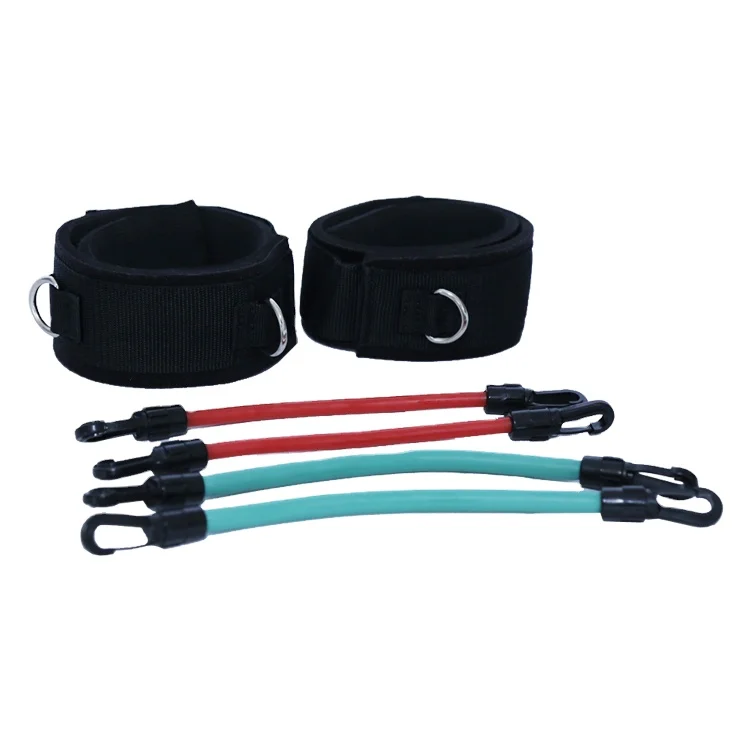 Latex Booty Resistance Bands With Ankle Cuffs For Taekwondo Gym Workout