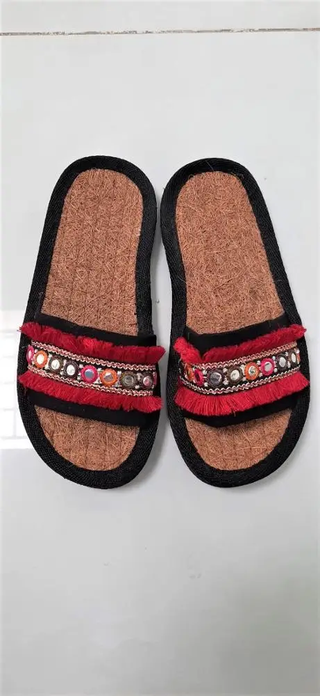 Wholesale natural coir slipper/ handmade flip flop/ slipper sandal made from coconut  WS0084587176063