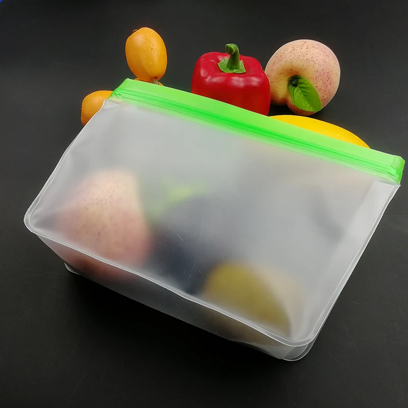 
Custom LOGO Reusable Leakproof Sandwich Snack Ziplock PEVA Food Storage Bag 