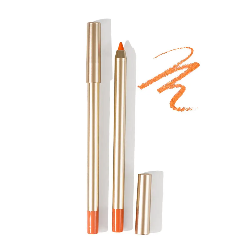 Cosmetics OEM Makeup Vegan High Pigmented Long Wearing Lip Pencil Waterproof Lipliner Gold Lip Liner Pencil Manufacturer