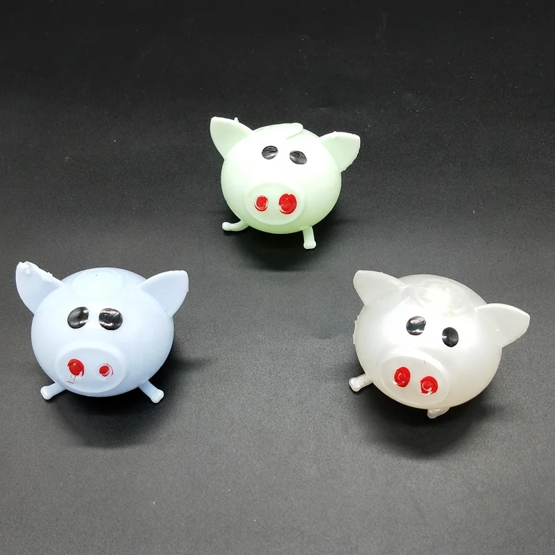Wholesale Good Quality TPR Squeeze Pig Ball Fidget Stress Squishy Children Gift For Kids