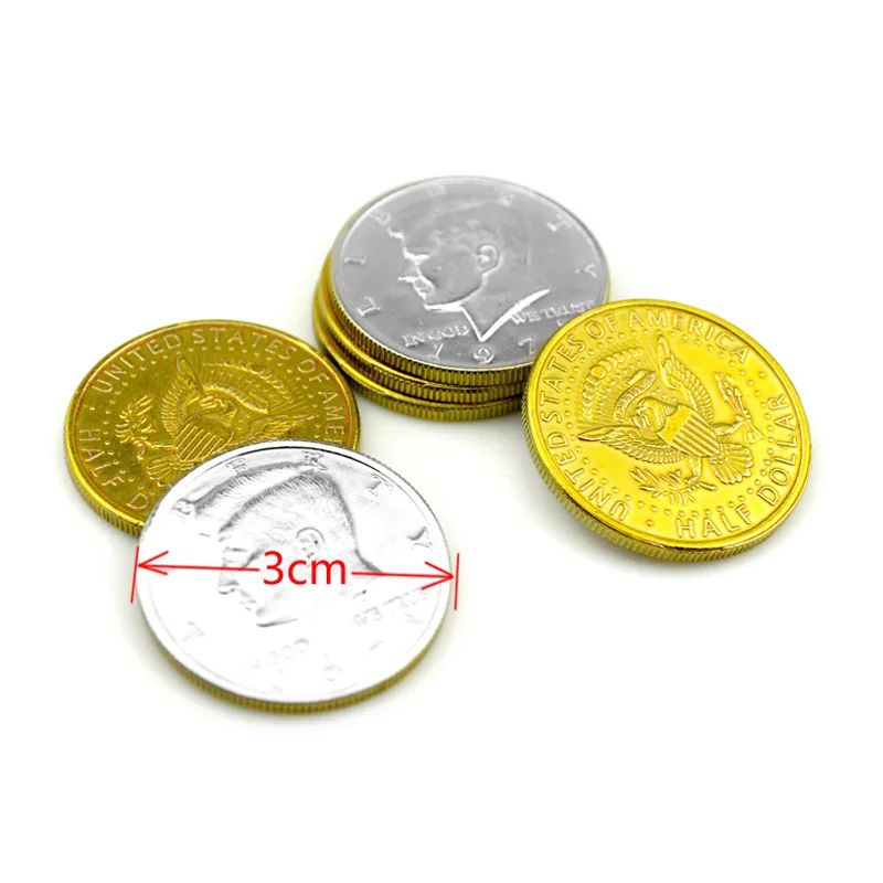 Классическая Магическая монета крупным планом реквизит двойные лица трюк