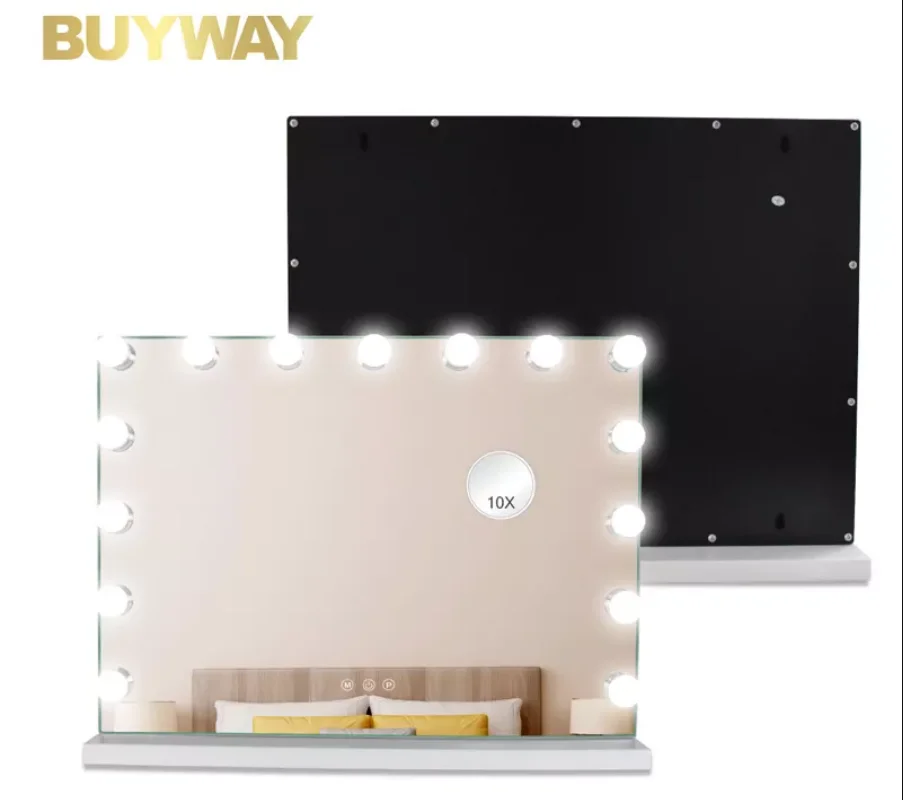 T Smart Mirror Light Hollywood LED Vanity Illuminated Table Makeup Mirror With Bulbs