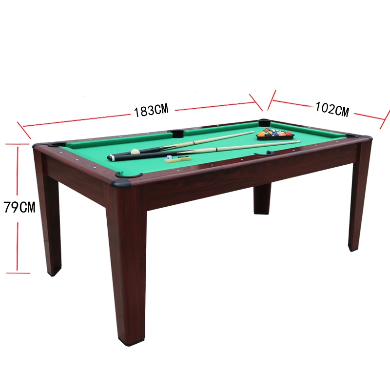 Factory wholesale custom 6ft indoor snooker table with MDF mat and PVC pocket for home office use Parent-child 9ft pool table