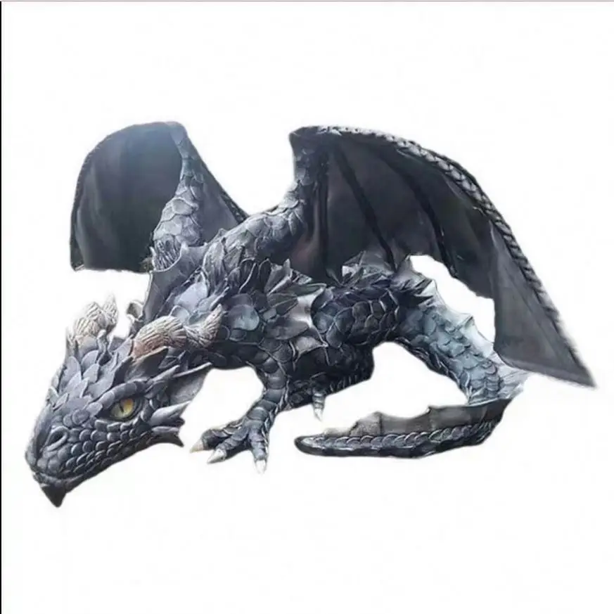 2024 Hot Sale Dragon Figure Garden Decoration Resin Dragon Model Dragon Guardian Natural PVC Carton Packaging Unisex 20*15*10cm