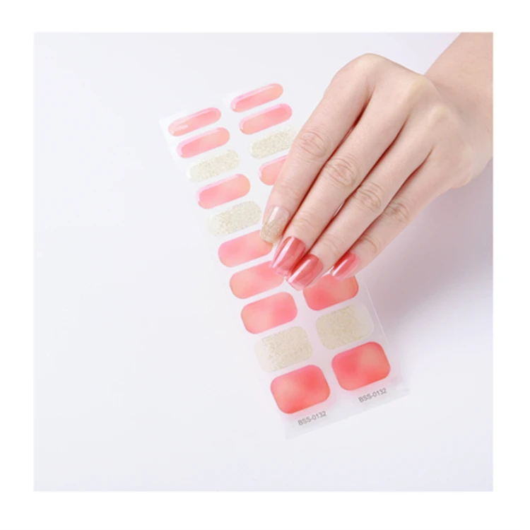 Cheap Price selling well all over the world uv korean semi cured art gel nail sticker