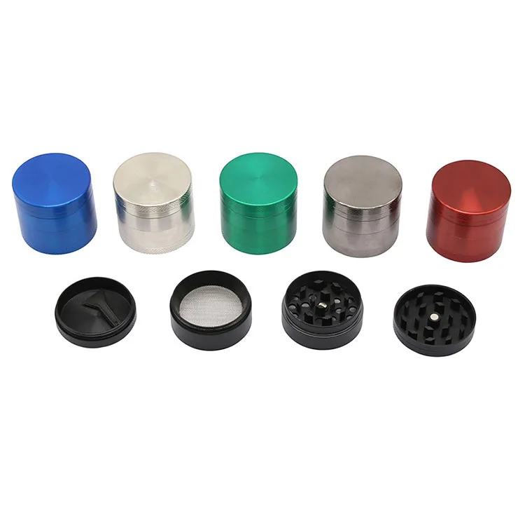 BSCI фабрика 40 мм изготовленным на заказ логосом 4 слоя дизайн высокое качество цинковый сплав мельницы для специй мельница для трав