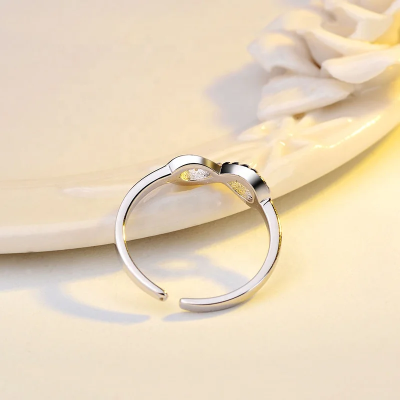 Never Ending Love Design Gold Plated Silver Wedding Ring Price For Couple