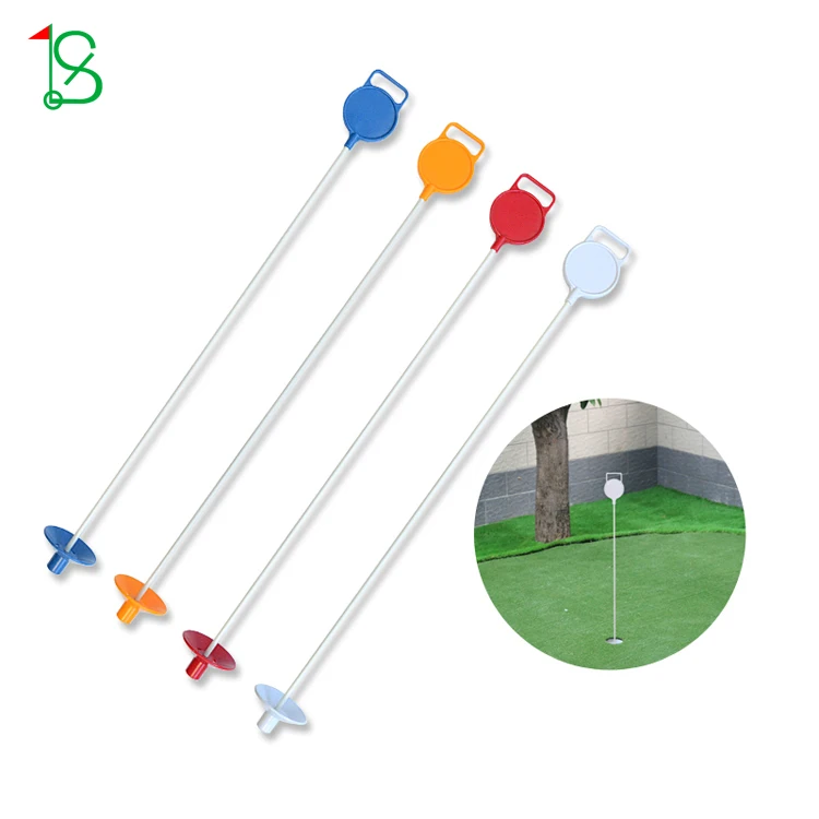 Customized Logo Mini Golf Flag Poles Driving Range Plastic Golf Practice Putting Green Flag Stick for Course