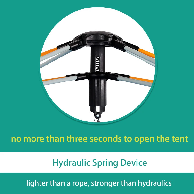 Factory Hot Selling Outdoor Leisure 2-3 Person/3-4 Person Tent Easy Folding Portable Tent Aluminium/Fiberglass Pole Camping Tent