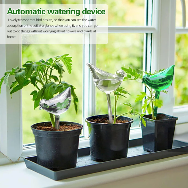 Little Bird-shaped Automatic Dripper Plant Water Drip Bulbs Dripping Ball Plant Watering Tool Flower Pot Watering