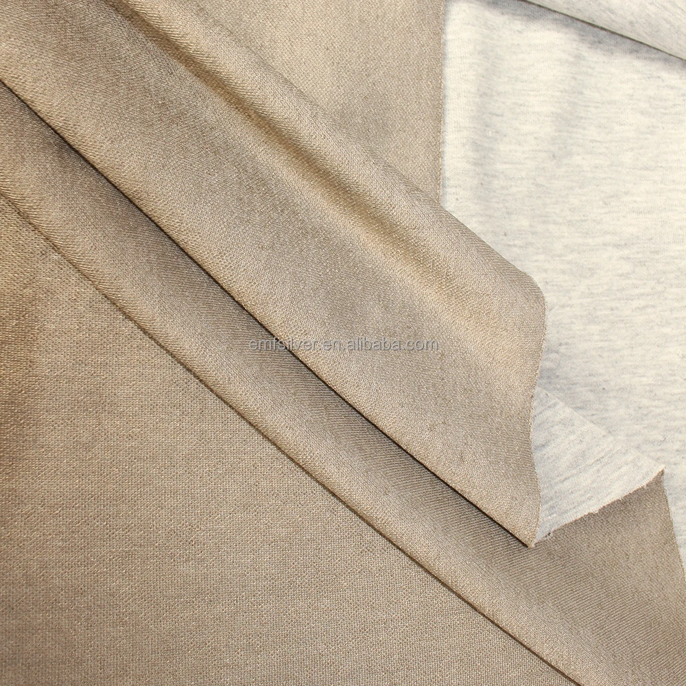Radiation protection Fabric knitted emf protection antibacterial Silver cotton fabric