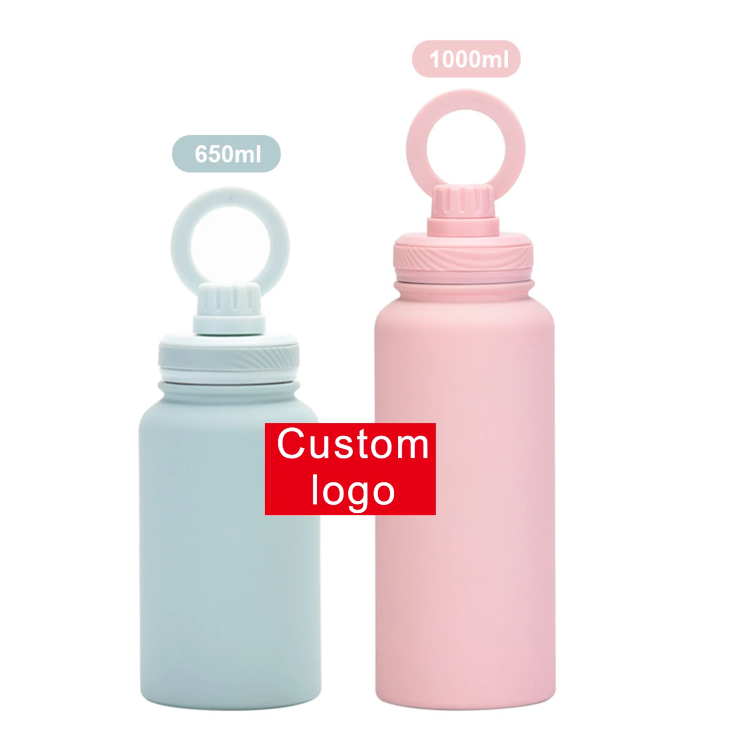 2024 Vacuum Flask Double Wall Stainless Steel Insulated Water Bottles With Phone Holder Lid Tripod Function For Watching Videos