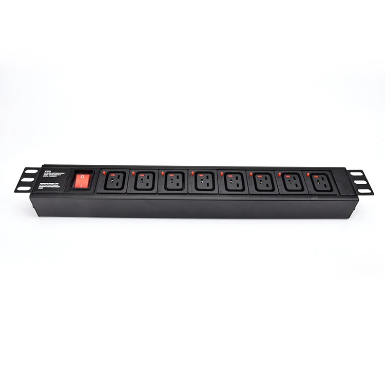 C19 Output 16A Master Switch 8*Locked IEC PDU Socket