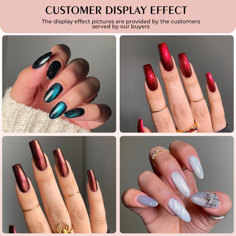 Make Your Logo Magnet Cat Eye Nail Art Magnetic UV Gel Nail For Led Cat Eye Gel Polish wholesale