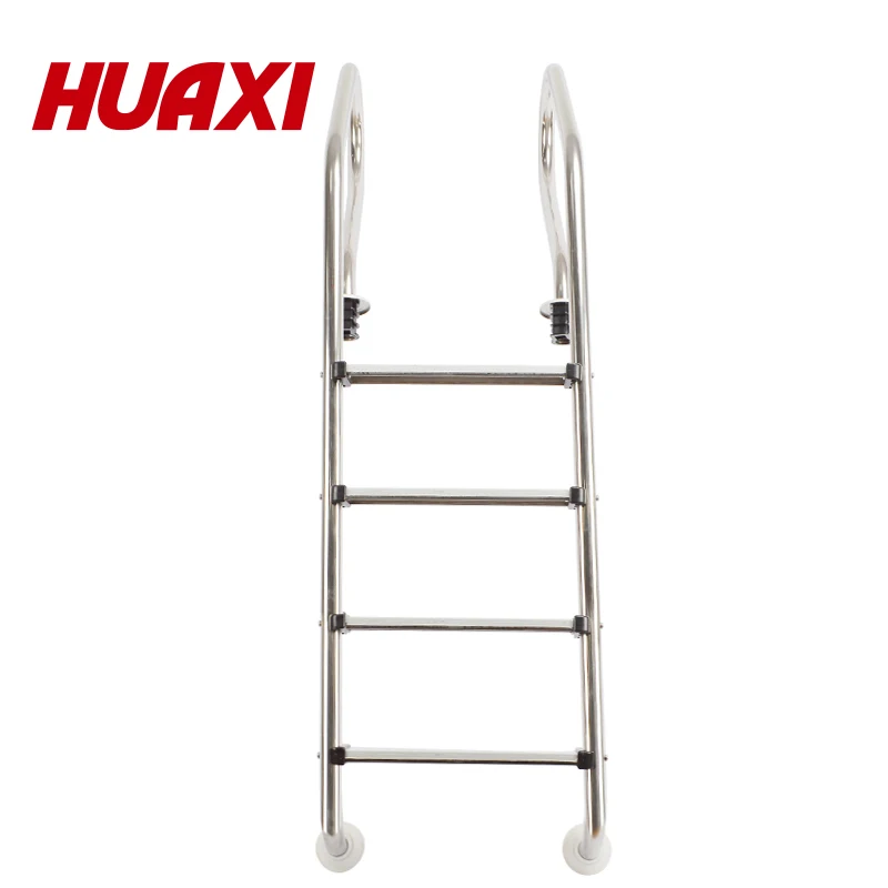 HUAXI Factory Wholesale Swimming Pool Equipment Stainless Steel 304 or 316  2-5 Steps Swimming Pool Ladder
