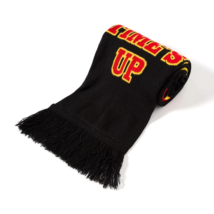 New Custom Jacquard Knitted Scarf High Quality Warm Winter Acrylic Scarf