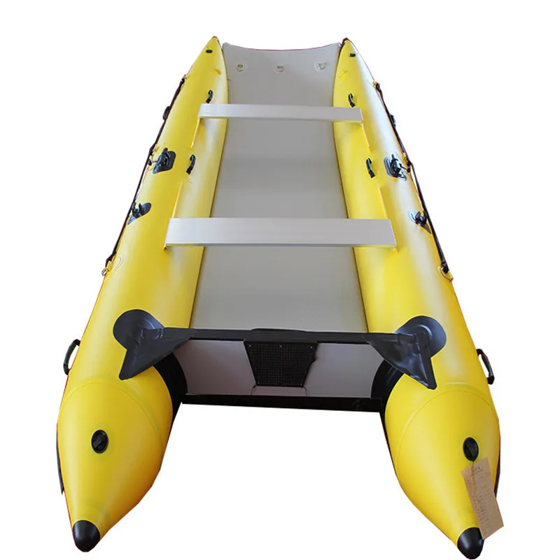 11feet small PVC catamaran boat fast boat for fishing Yellow