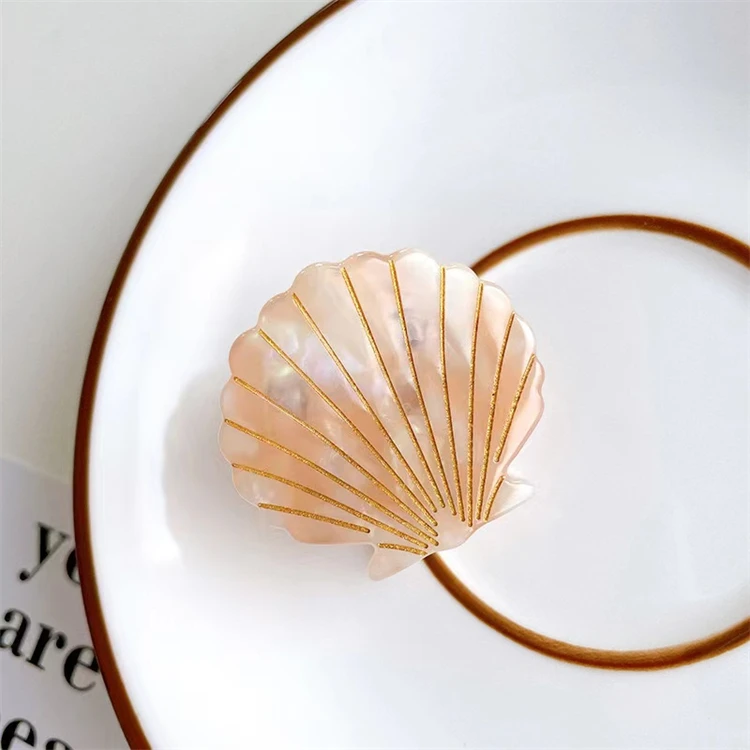 Hot Sale New Acetate Hair Claw Cute Mini Seashells Hair Clip Sweet Hair Accessories For Women