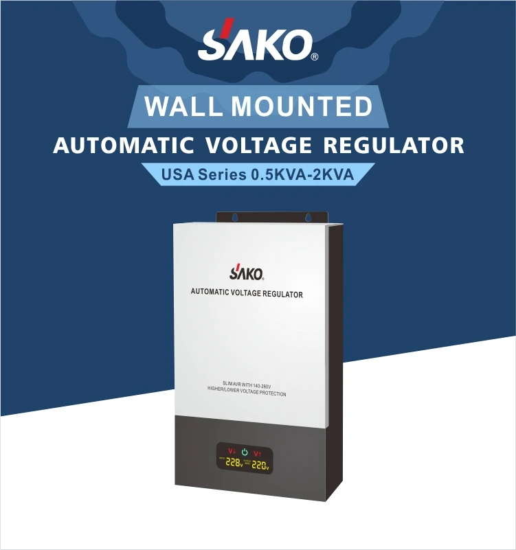 svc 2kva wall mounted relay type automatic voltage regulators 2000VA stablizers avr