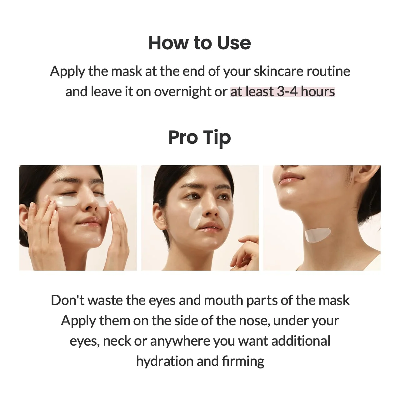 OEM Private Label White To Transparent Deep Moisturizing 4 Piece/box Bio-Collagen real facial Mask For Overnight Sleeping